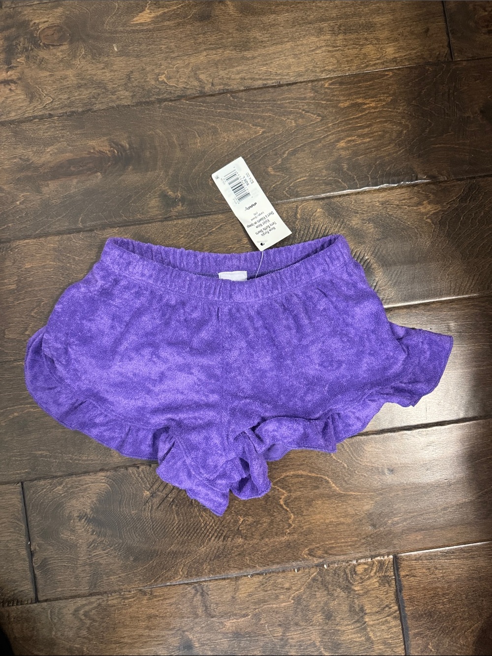 Icecream Girls Purple Ruffle Terry Shorts